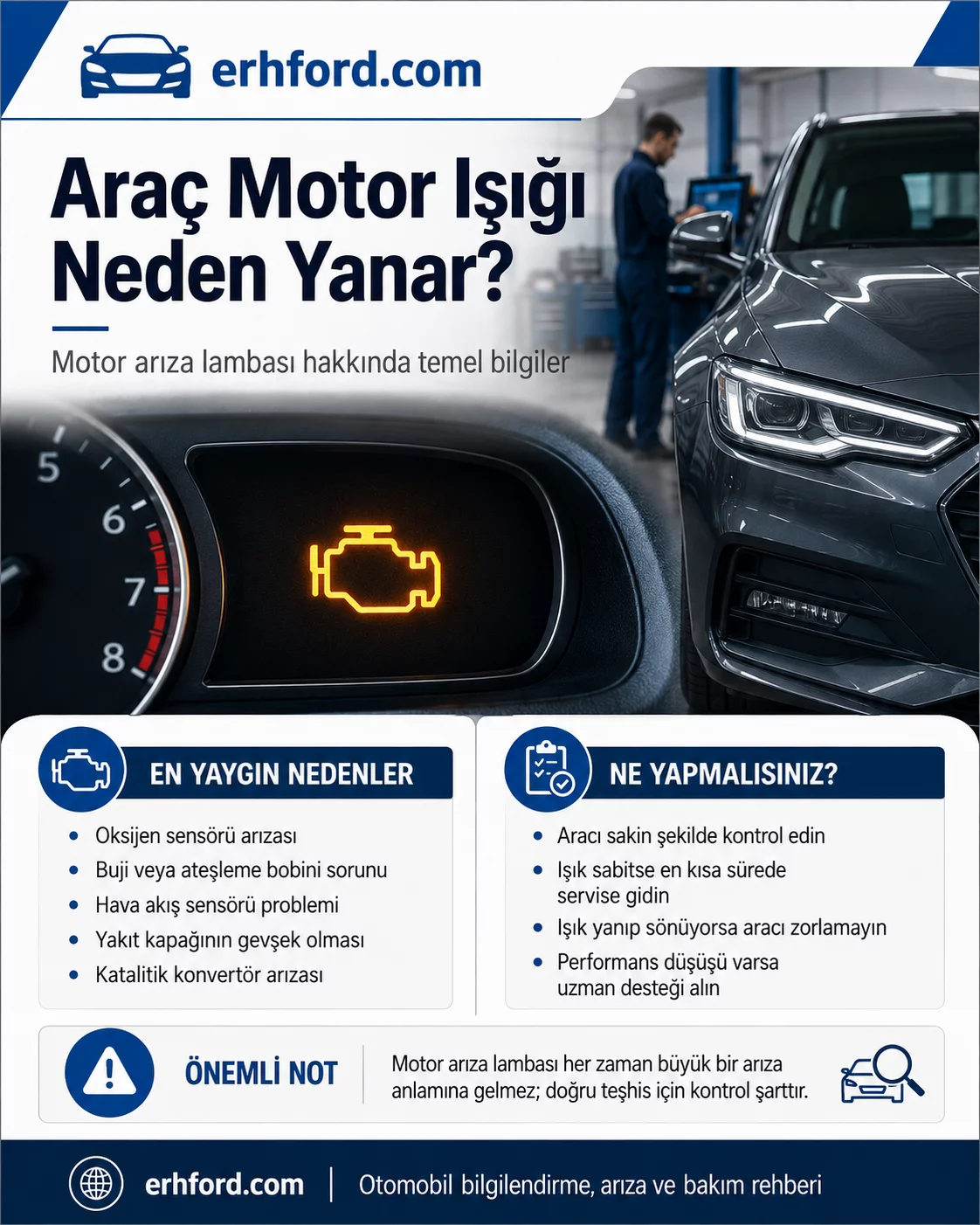 Araç Motor Işığı Neden Yanar?
